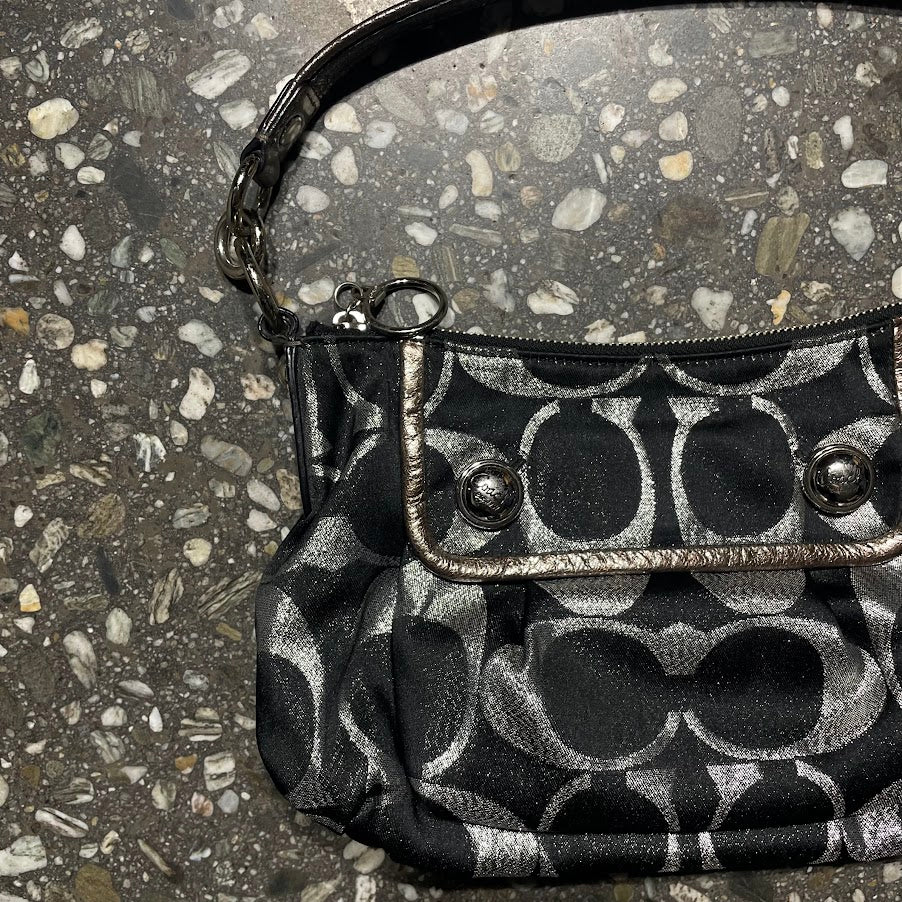 COACH BLACK/SILVER BAG