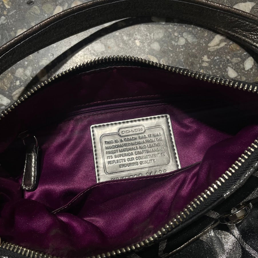 COACH BLACK/SILVER BAG