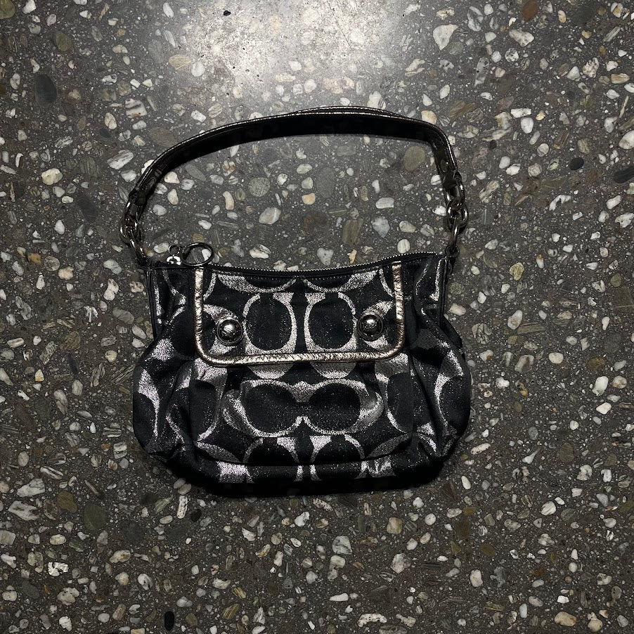 COACH BLACK/SILVER BAG